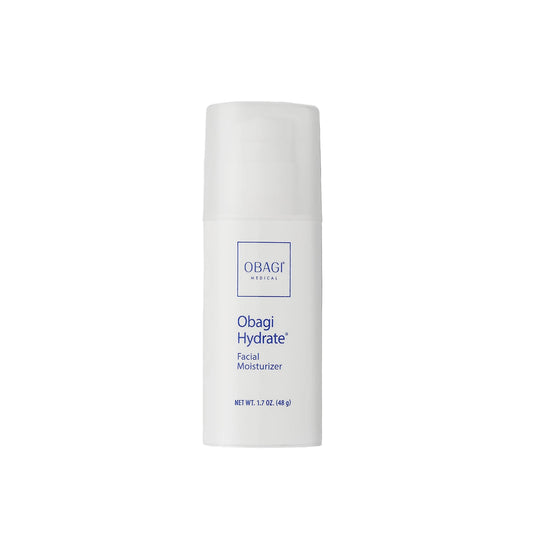 Obagi Hydrate facial moisturizer bottle on a light gray background