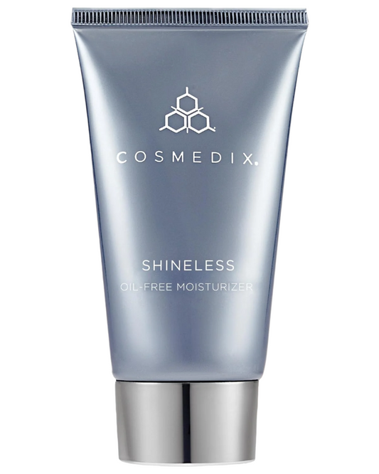 Cosmedix Shineless oil-free moisturizer tube on a white background