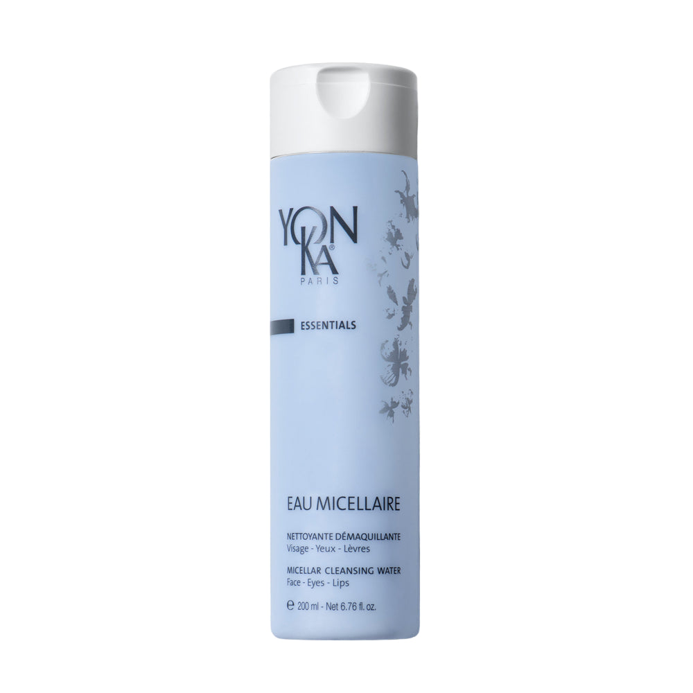 Yon-Ka micellar water bottle on a white background