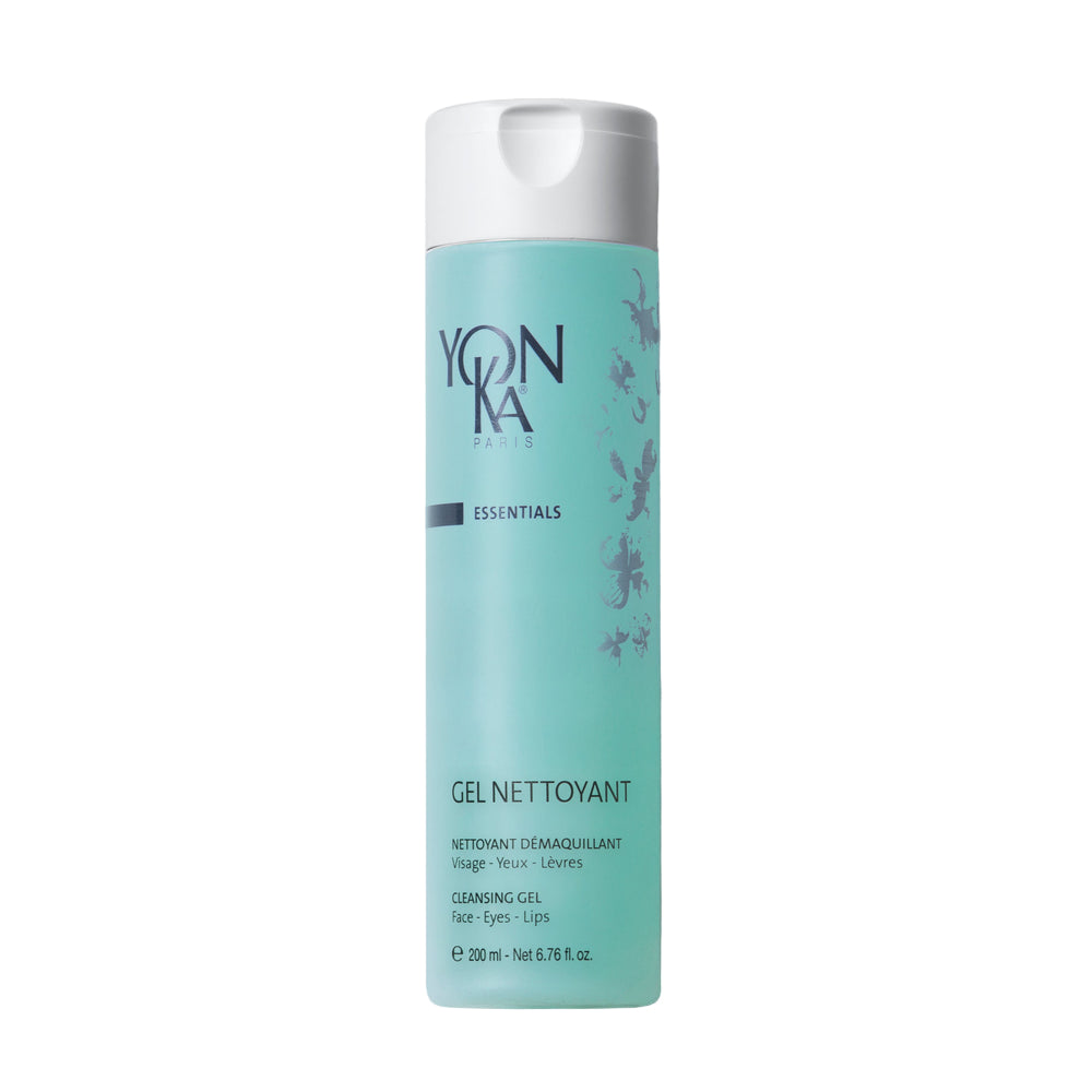 Yon-Ka cleansing gel bottle on a white background